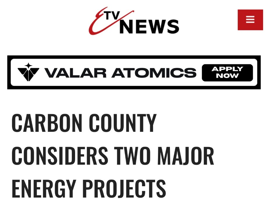ETV News, Oct. 7, 2026, with a Valar Atomics "Apply now" ad above the headline.